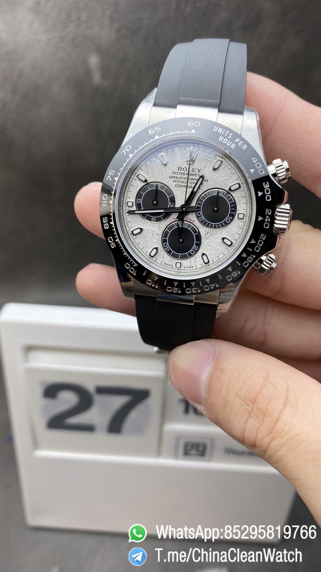 China Clean Factroy Daytona 116519 Meteorite Dial on Oysterflex Rubber Strap 11 Super Clone 4130 Movement China Clean Factroy Daytona 116519 Meteorite Dial on Oysterflex Rubber Strap 11 Super Clone 4130 Movement