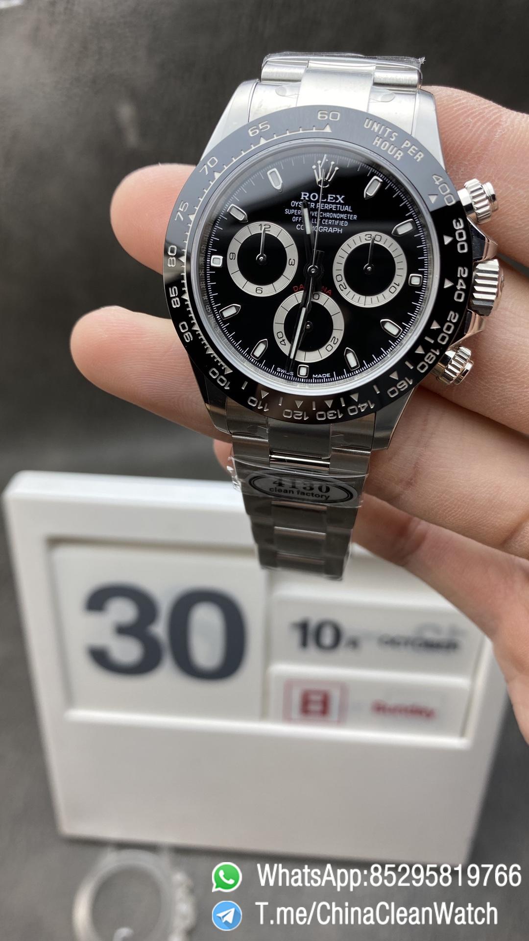 Daytona 116500 Clean 11 Best Edition 904L SS Case and Bracelet Black Dial SA4130 V2 Daytona 116500 Clean 11 Best Edition 904L SS Case and Bracelet Black Dial SA4130 V2