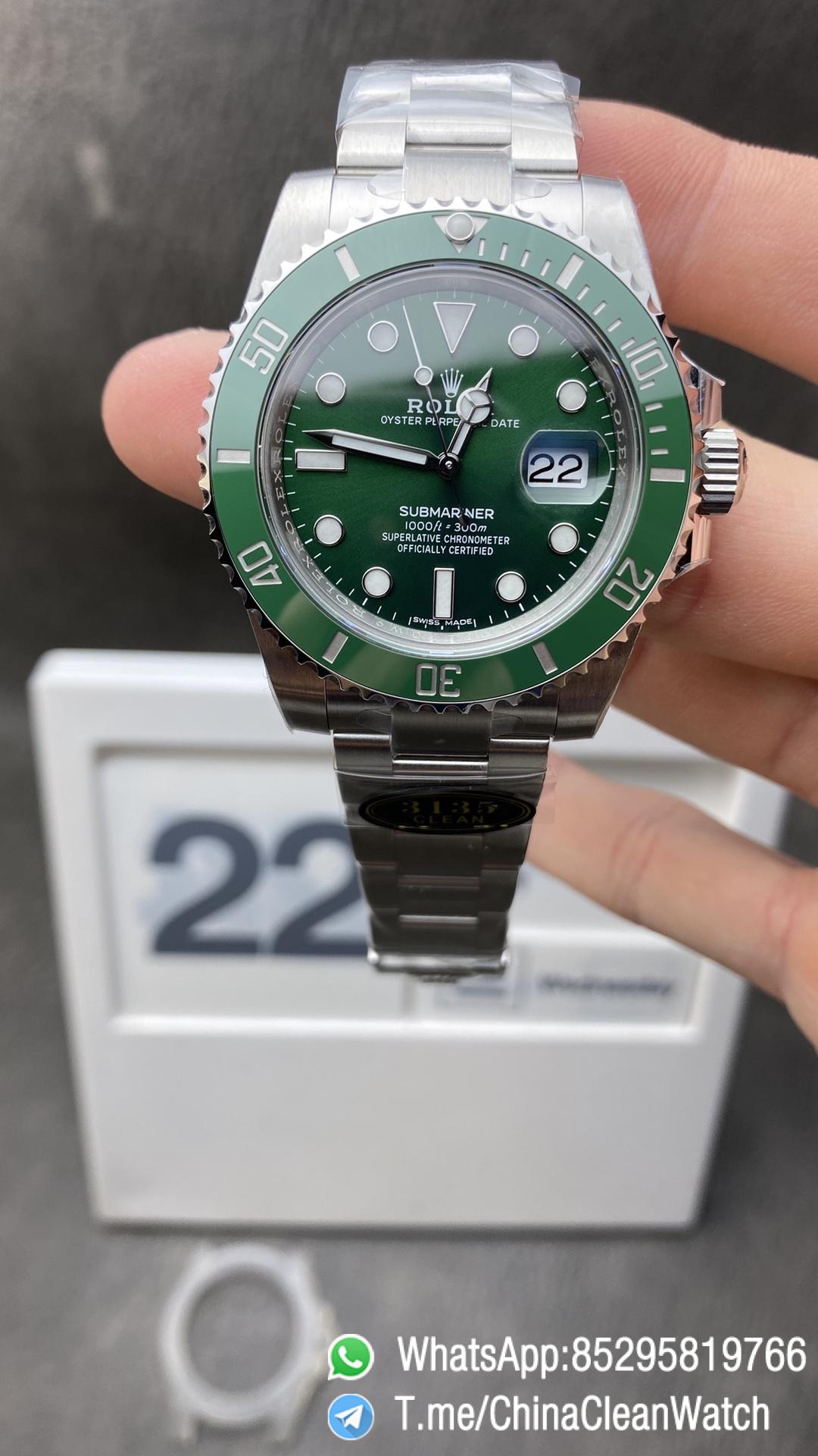 Clean Watch Rolex Submariner Date Hulk 116610LV Green Dial Green Ceramic Bezel 904L Steel Case Oyster Bracelet SA3135 Movement Clean Watch Rolex Submariner Date Hulk 116610LV Green Dial Green Ceramic Bezel 904L Steel Case Oyster Bracelet SA3135 Movement