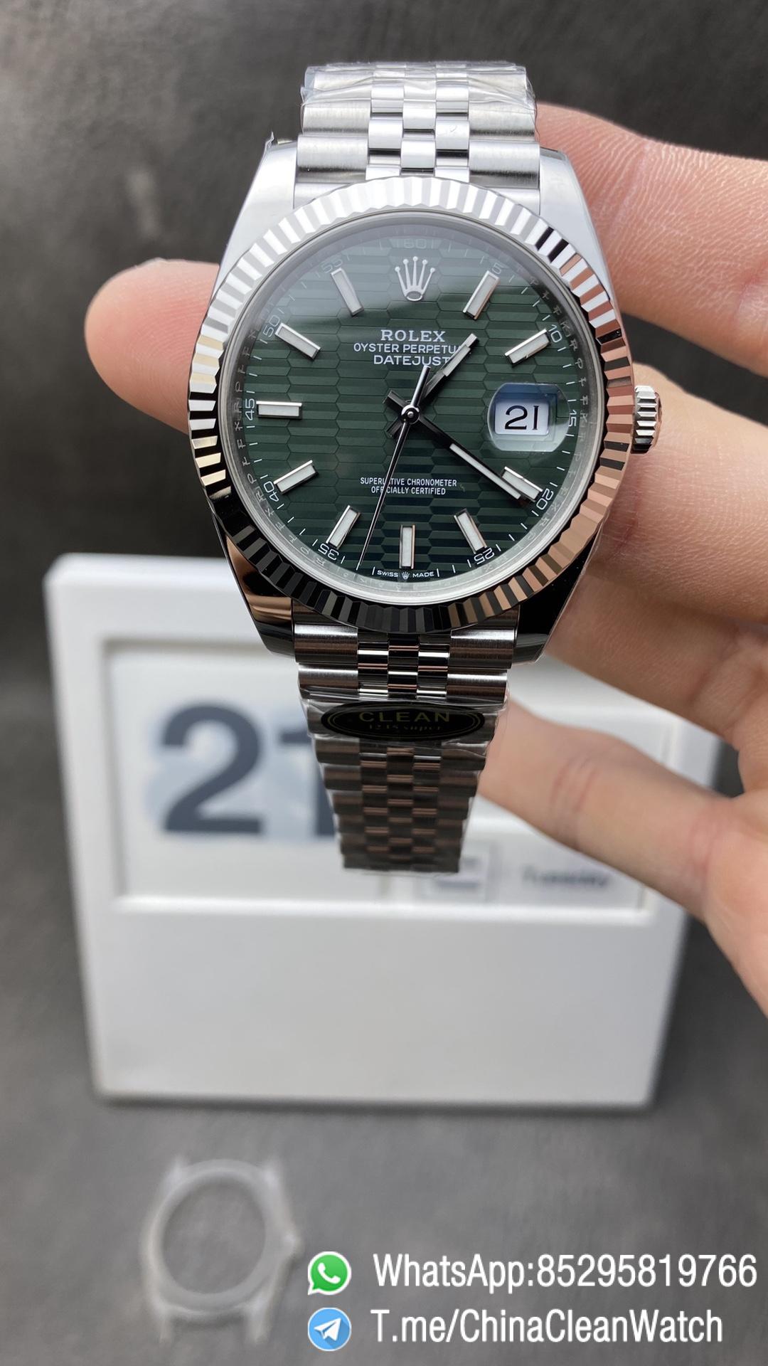 Clean Factory DateJust 126334 41mm CF Rolex Watch Best Edition 904L Steel Green Texuted Dial on Jubilee Bracelet VR3235 Clean Factory DateJust 126334 41mm CF Rolex Watch Best Edition 904L Steel Green Texuted Dial on Jubilee Bracelet VR3235