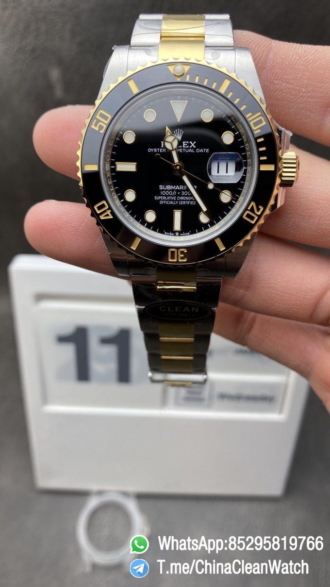 Clean Factory Rolex Submariner 126613LN Black Dial Black Ceramic Bezel 41mm 904 Steel Case Two Tone Yollow Gold Steel Oyster Bracelet VR3235