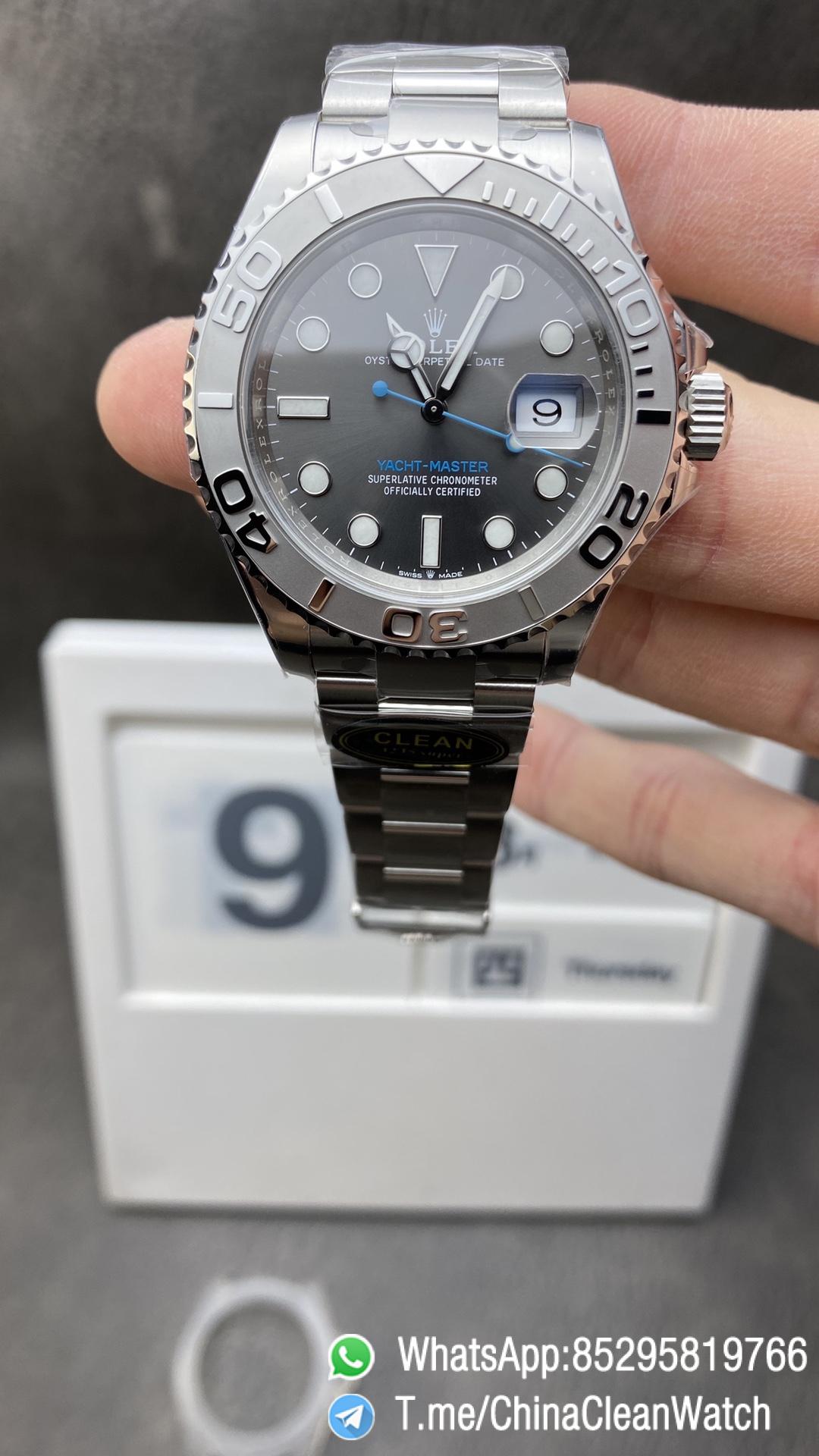 Clean Factory Yacht Master 126622 Gray Dial with Blue Second Hand 904L Stainless Steel Case Oyster Steel Bracelet VR3235 Movement Clean Factory Yacht Master 126622 Gray Dial with Blue Second Hand 904L Stainless Steel Case Oyster Steel Bracelet VR3235 Movement