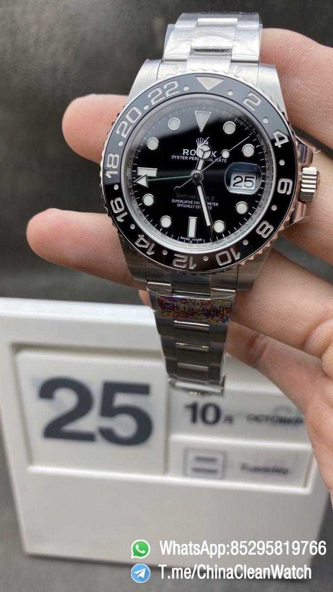 Clean Factory Watch Rolex GMT Master II 116710LN Black Dial