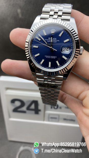 Clean Factory Watches Clean Watches Store CF Datejust 41mm 126334 Blue Dial with Stick Markers 904L Oystersteel Jubilee Bracelet DanDong 3235 Movement