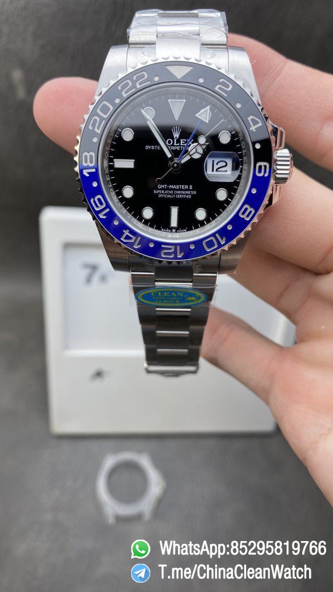Clean Factory GMT Master II 126710BLNR Batman Blue Black Ceramic Bezel Black Dial DD3285 CHS Oyster Bracelet