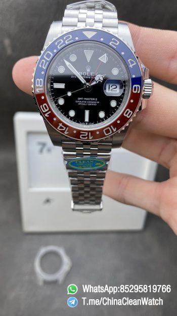 Clean Factory Rolex GMT Master II 126710BLRO Pepsi Blue Red Ceramic Bezel Black Dial 904L Steel Case Jubilee Bracelet DD3285 Caliber CHS