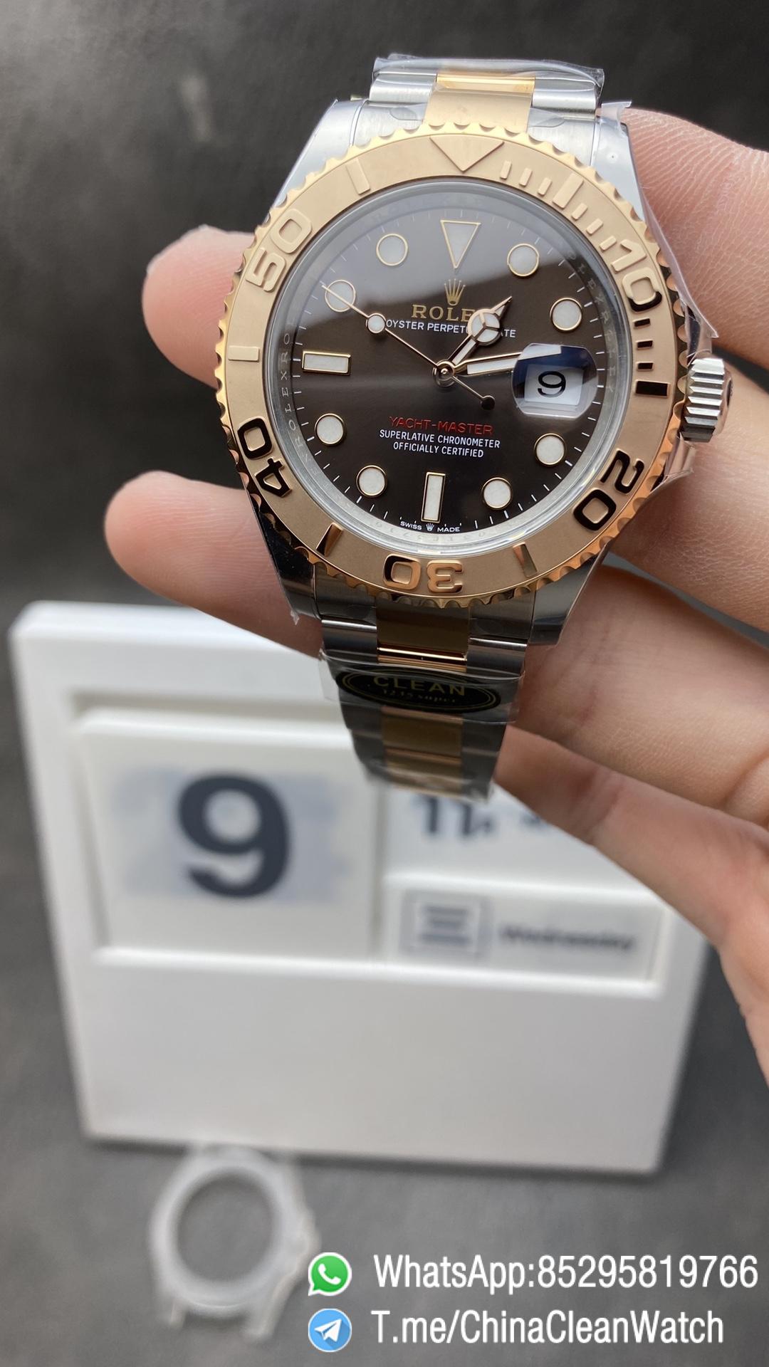 Clean Factory Watches Rolex Yacht Master 126621 904L Steel Brown Dial 3D Rose Gold Bezel Rose Gold Steel Two Tone Bracelet VR3235 Clean Factory Watches Rolex Yacht Master 126621 904L Steel Brown Dial 3D Rose Gold Bezel Rose Gold Steel Two Tone Bracelet VR3235