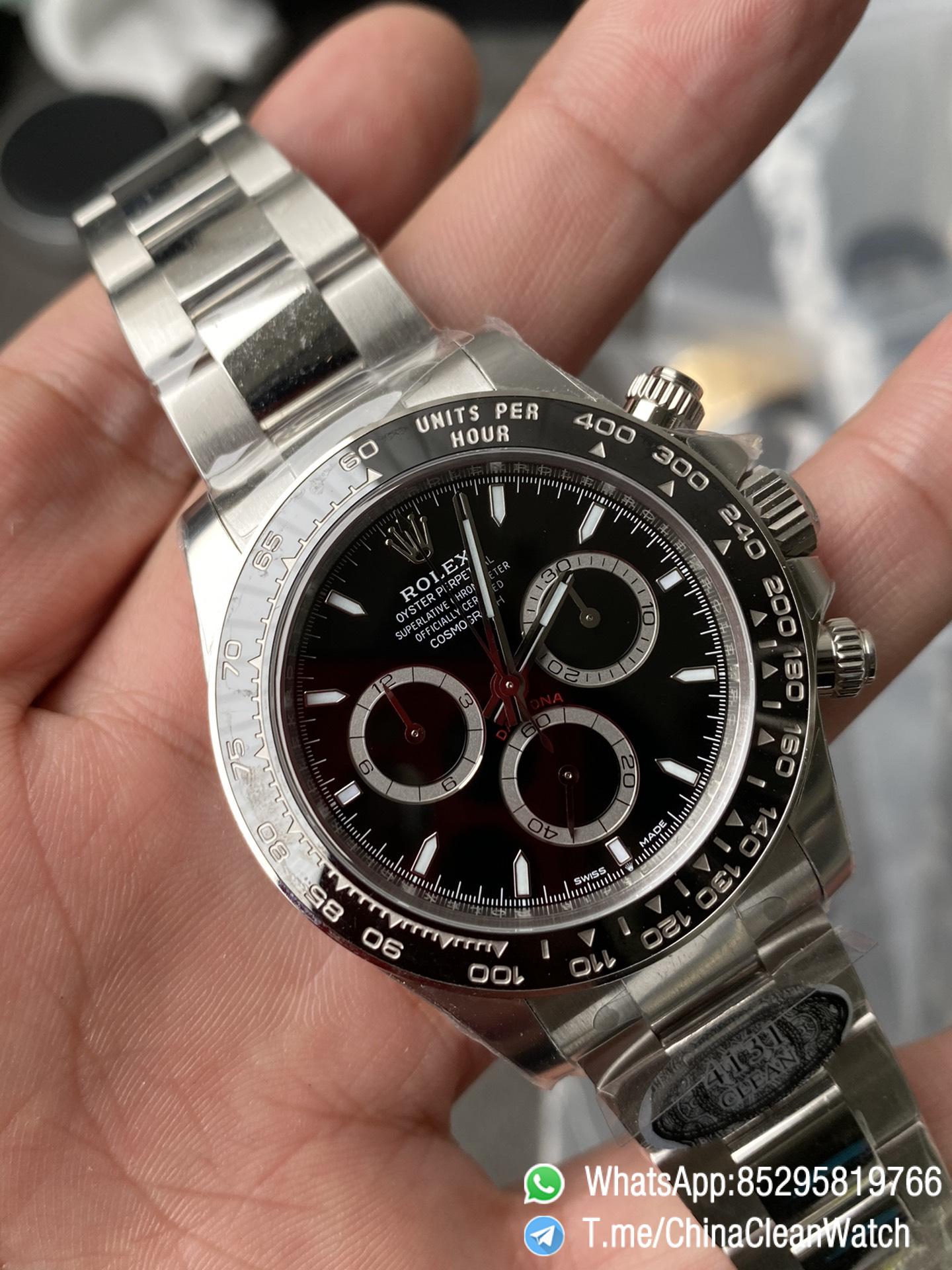 Clean Factory Watch CF Watches Rolex Daytona 126500LN Black Dial Black Cerachrom Bezel 904L Oystersteel SH4131 Movement 02 Clean Factory Watch CF Watches Rolex Daytona 126500LN Black Dial Black Cerachrom Bezel 904L Oystersteel SH4131 Movement 02