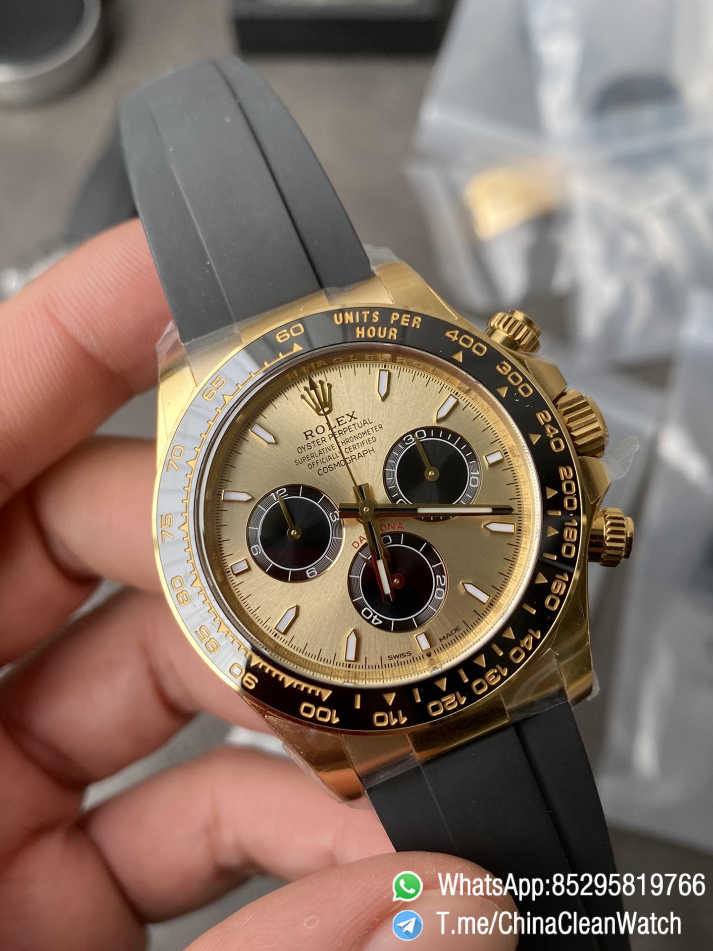 Clean Factory Watch Rolex Daytoan 126518 Yellow Gold Dial Black Ceramic Bezel Oysterflex Strap SH4131 Movement 003 Clean Factory Watch Rolex Daytoan 126518 Yellow Gold Dial Black Ceramic Bezel Oysterflex Strap SH4131 Movement 003