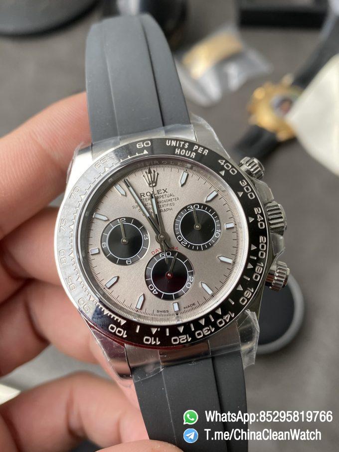 Clean Factory Watch Rolex Daytona 126519 Grey Dial 904L Stainless Steel Oysterflex Strap SH4131 Movement 72 Hours Power Reserve 01