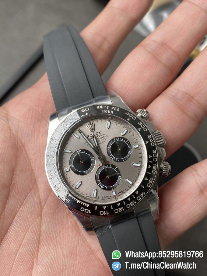 Clean Factory Watch Rolex Daytona 126519 Grey Dial 904L Stainless Steel Oysterflex Strap SH4131 Movement 72 Hours Power Reserve 04