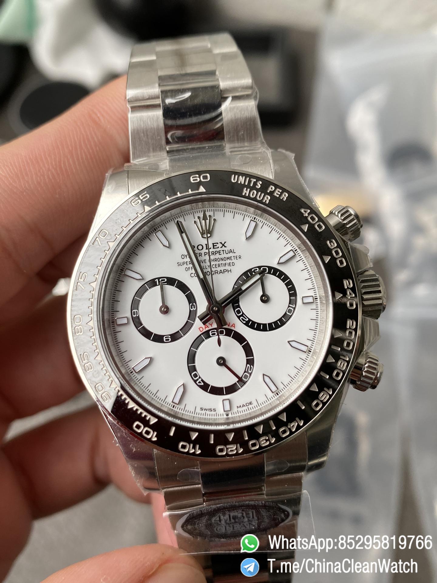 Clean Factory Watch Rolex Daytona Panda 126500LN White Dial Black Cerachrom Bezel 904L Oystersteel SH4131 Movement 02 Clean Factory Watch Rolex Daytona Panda 126500LN White Dial Black Cerachrom Bezel 904L Oystersteel SH4131 Movement 02