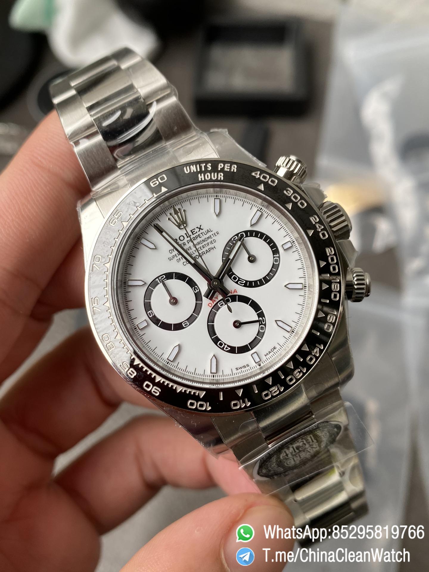 Clean Factory Watch Rolex Daytona Panda 126500LN White Dial Black Cerachrom Bezel 904L Oystersteel SH4131 Movement 03 Clean Factory Watch Rolex Daytona Panda 126500LN White Dial Black Cerachrom Bezel 904L Oystersteel SH4131 Movement 03