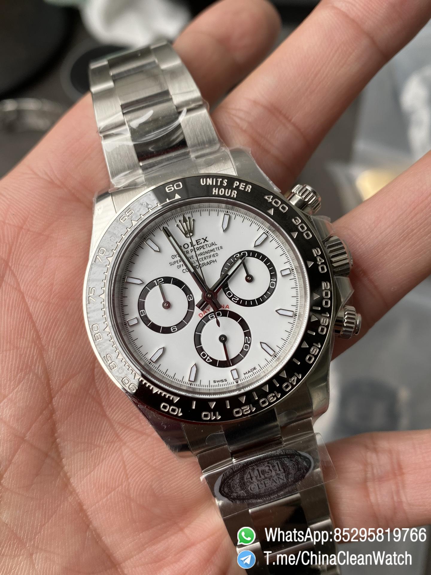 Clean Factory Watch Rolex Daytona Panda 126500LN White Dial Black Cerachrom Bezel 904L Oystersteel SH4131 Movement 04 Clean Factory Watch Rolex Daytona Panda 126500LN White Dial Black Cerachrom Bezel 904L Oystersteel SH4131 Movement 04