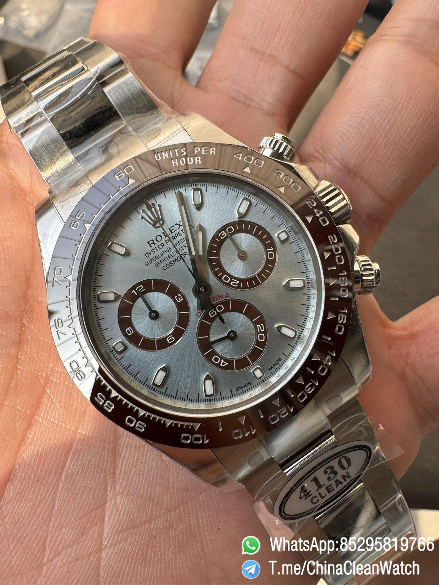 Clean Factory Watch Rolex Daytona 116506 Ice Blue Dial Stick Markers 904L Steel Case Bracelet DD4130 Movement 04 Clean Factory Watch Rolex Daytona 116506 Ice Blue Dial Stick Markers 904L Steel Case Bracelet DD4130 Movement 04