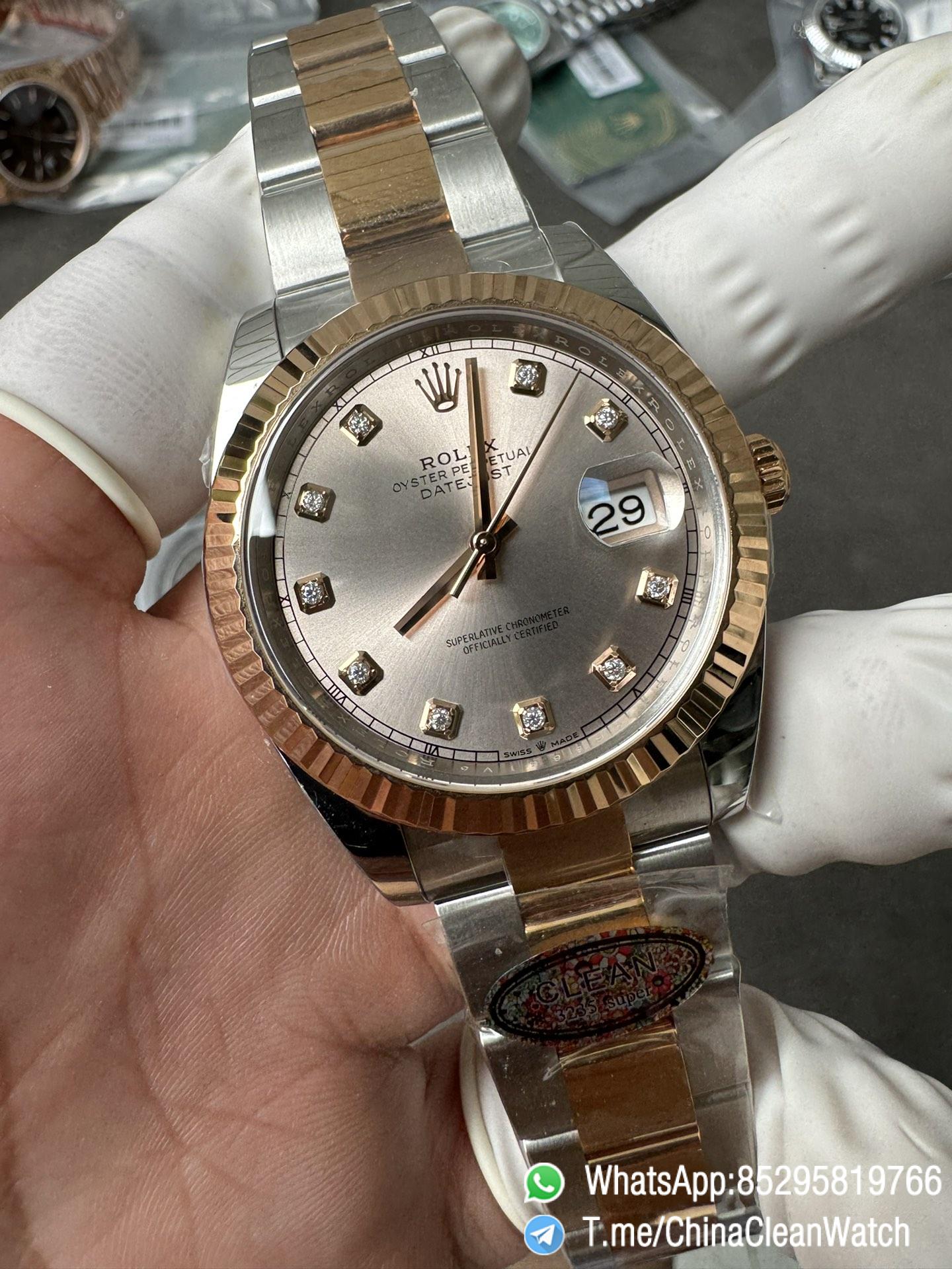 Clean Factory DateJust 41mm 126333 Champagne Dial with Diamond Markers Two Tone Bracelet VR3235 02 Clean Factory DateJust 41mm 126333 Champagne Dial with Diamond Markers Two Tone Bracelet VR3235 02