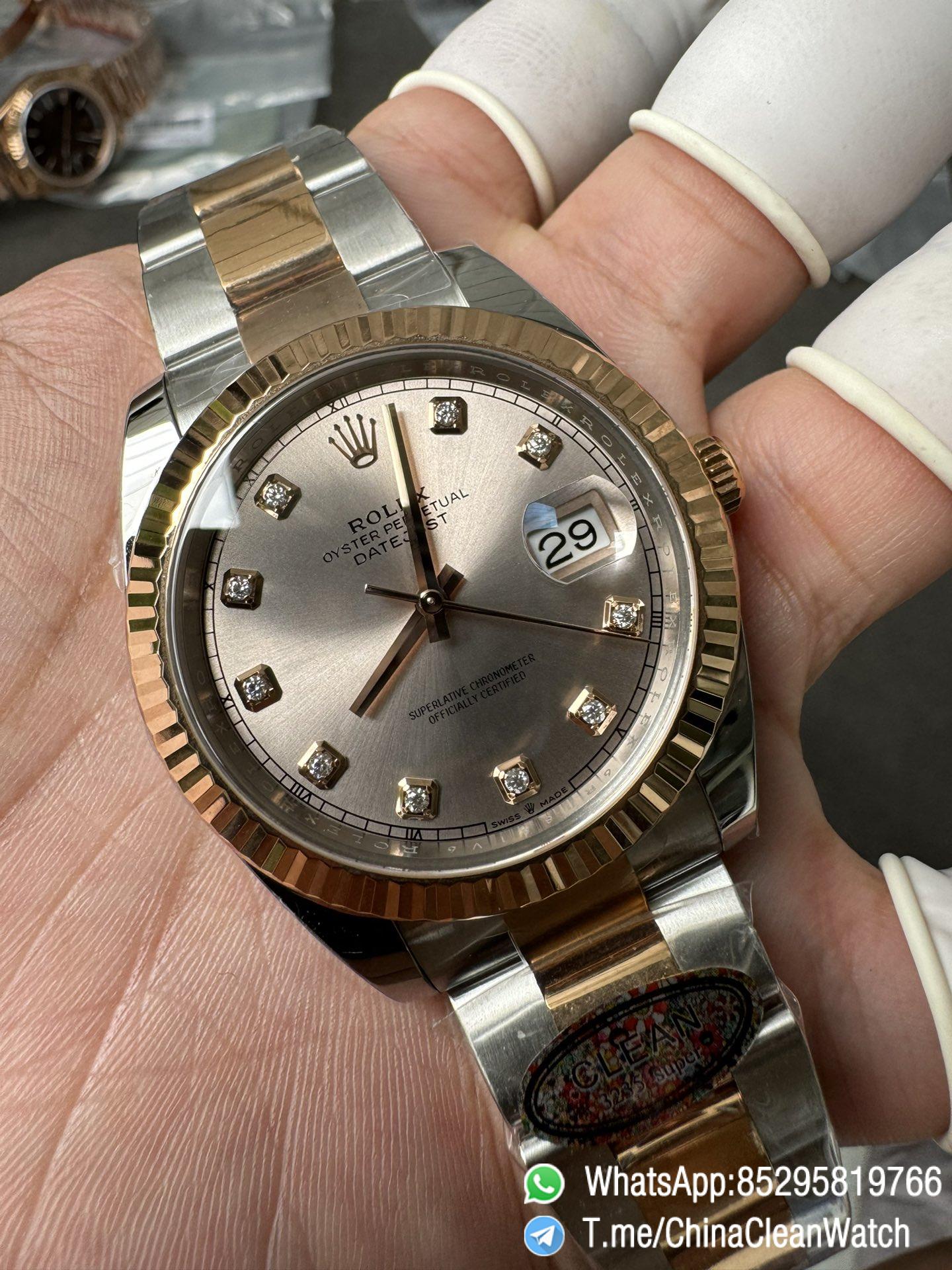 Clean Factory DateJust 41mm 126333 Champagne Dial with Diamond Markers Two Tone Bracelet VR3235 04 Clean Factory DateJust 41mm 126333 Champagne Dial with Diamond Markers Two Tone Bracelet VR3235 04