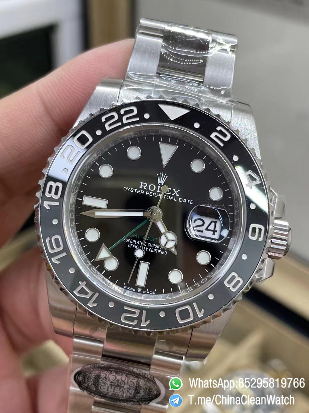 Clean Factory GMT Master II 126710GRNR Black Gray Ceramic Bezel 904L Oystersteel Oyster Strap DD3285 Movement 03 Clean Factory GMT Master II 126710GRNR Black Gray Ceramic Bezel 904L Oystersteel Oyster Strap DD3285 Movement 03