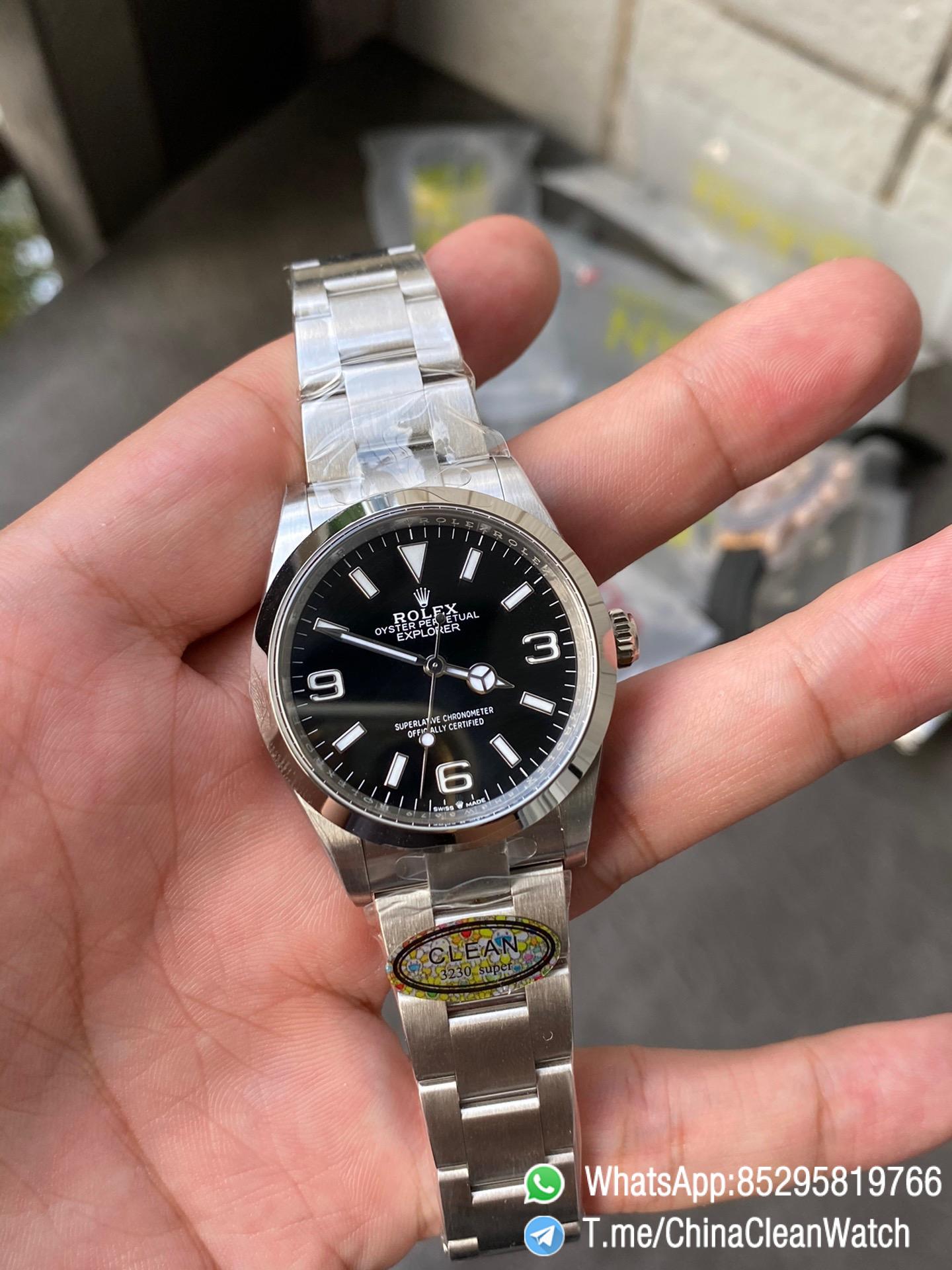 Clean Factory Rolex Explorer 124270 36mm Black Dial 904L Steel Case Oyster Bracelet VR3230 Movement 01 Clean Factory Rolex Explorer 124270 36mm Black Dial 904L Steel Case Oyster Bracelet VR3230 Movement 01