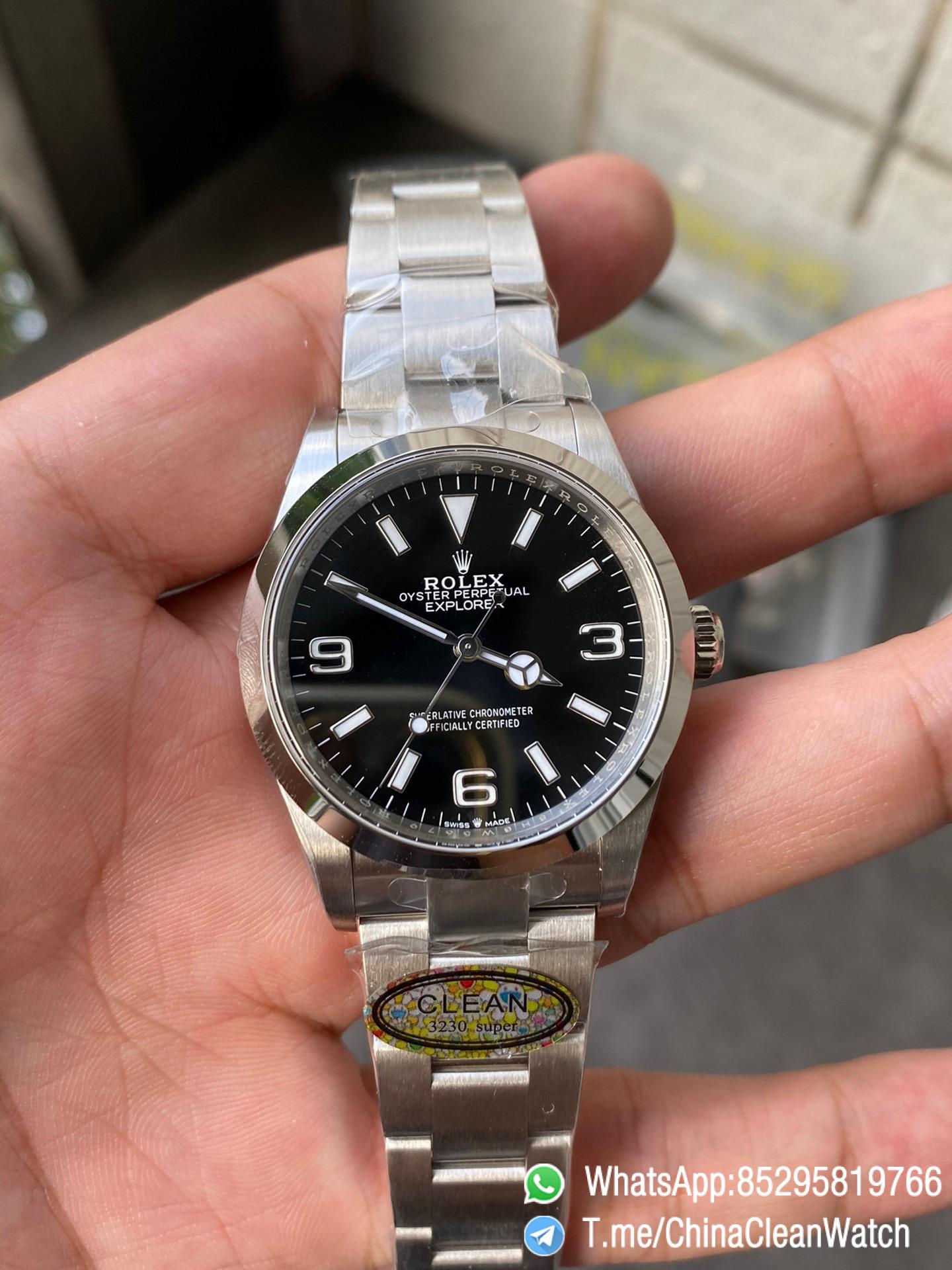 Clean Factory Rolex Explorer 124270 36mm Black Dial 904L Steel Case Oyster Bracelet VR3230 Movement 03 Clean Factory Rolex Explorer 124270 36mm Black Dial 904L Steel Case Oyster Bracelet VR3230 Movement 03