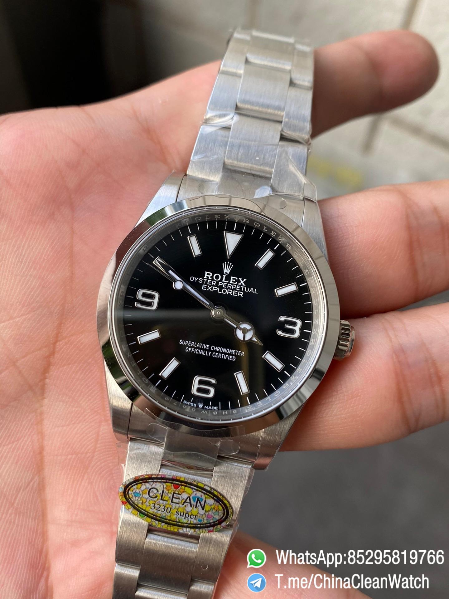 Clean Factory Rolex Explorer 124270 36mm Black Dial 904L Steel Case Oyster Bracelet VR3230 Movement 04 Clean Factory Rolex Explorer 124270 36mm Black Dial 904L Steel Case Oyster Bracelet VR3230 Movement 04