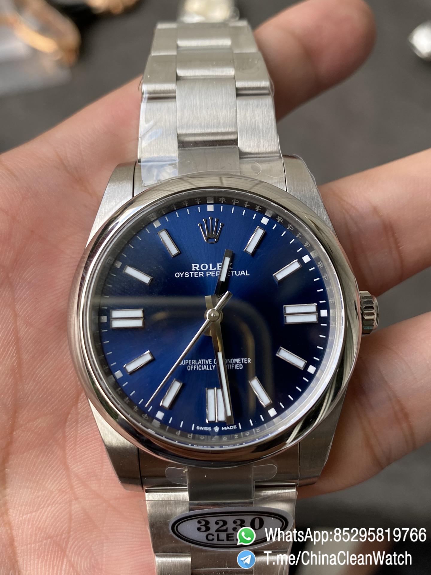 Clean Factory Rolex Oyster Perpetual 124300 Blue Dial 41mm CF OP 904L OysterSteel Case Bracelet VR3230 Movement 02 Clean Factory Rolex Oyster Perpetual 124300 Blue Dial 41mm CF OP 904L OysterSteel Case Bracelet VR3230 Movement 02