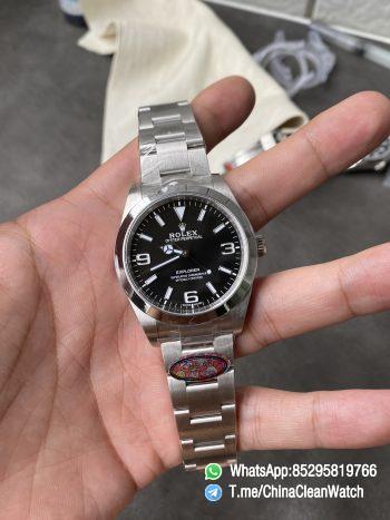 Clean Factory Watch Rolex Explorer 214270 39mm Black Dial 904L OysterSteel Case Oyster Bracelet VR3132 Movement 01