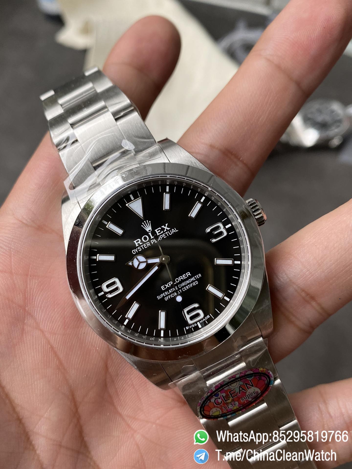 Clean Factory Watch Rolex Explorer 214270 39mm Black Dial 904L OysterSteel Case Oyster Bracelet VR3132 Movement 03 Clean Factory Watch Rolex Explorer 214270 39mm Black Dial 904L OysterSteel Case Oyster Bracelet VR3132 Movement 03