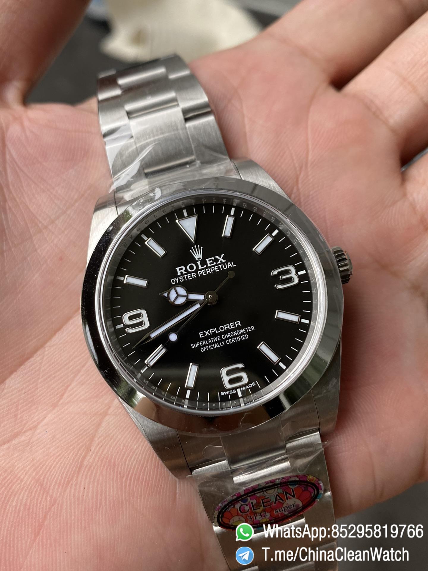 Clean Factory Watch Rolex Explorer 214270 39mm Black Dial 904L OysterSteel Case Oyster Bracelet VR3132 Movement 05 Clean Factory Watch Rolex Explorer 214270 39mm Black Dial 904L OysterSteel Case Oyster Bracelet VR3132 Movement 05