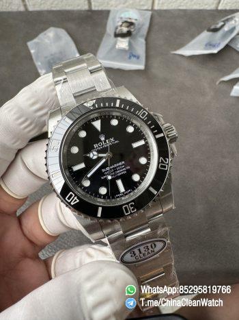 Clean Factory Watch Submariner 114060 No Date Black Ceramic Black Dial 904L Steel VR3130 Movement 01