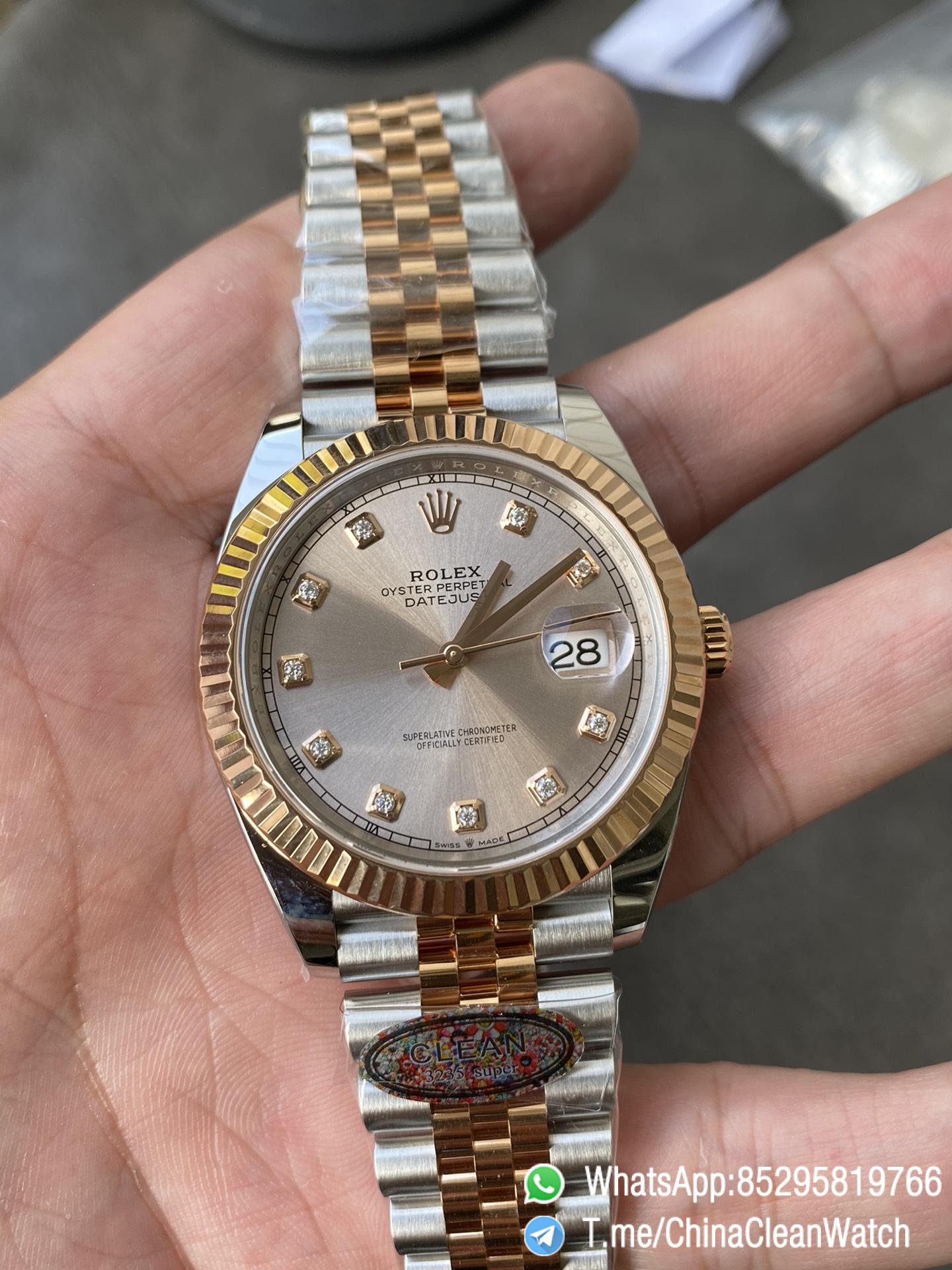 Clean Factory Watches DateJust 41mm 126331 0008 Rose Gold Sundust Diamond Set Dial Jubilee Bracelet 3235 Movement 03 Clean Factory Watches DateJust 41mm 126331 0008 Rose Gold Sundust Diamond Set Dial Jubilee Bracelet 3235 Movement 03