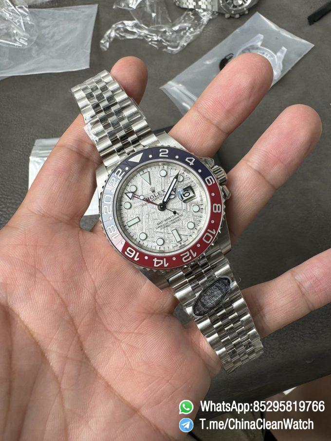 Clean Factory Watches GMT Master II 126719 BLRO Blue Red Ceramic Bezel Meteorite Dial Deep Sapphire Crystal DD3285 01