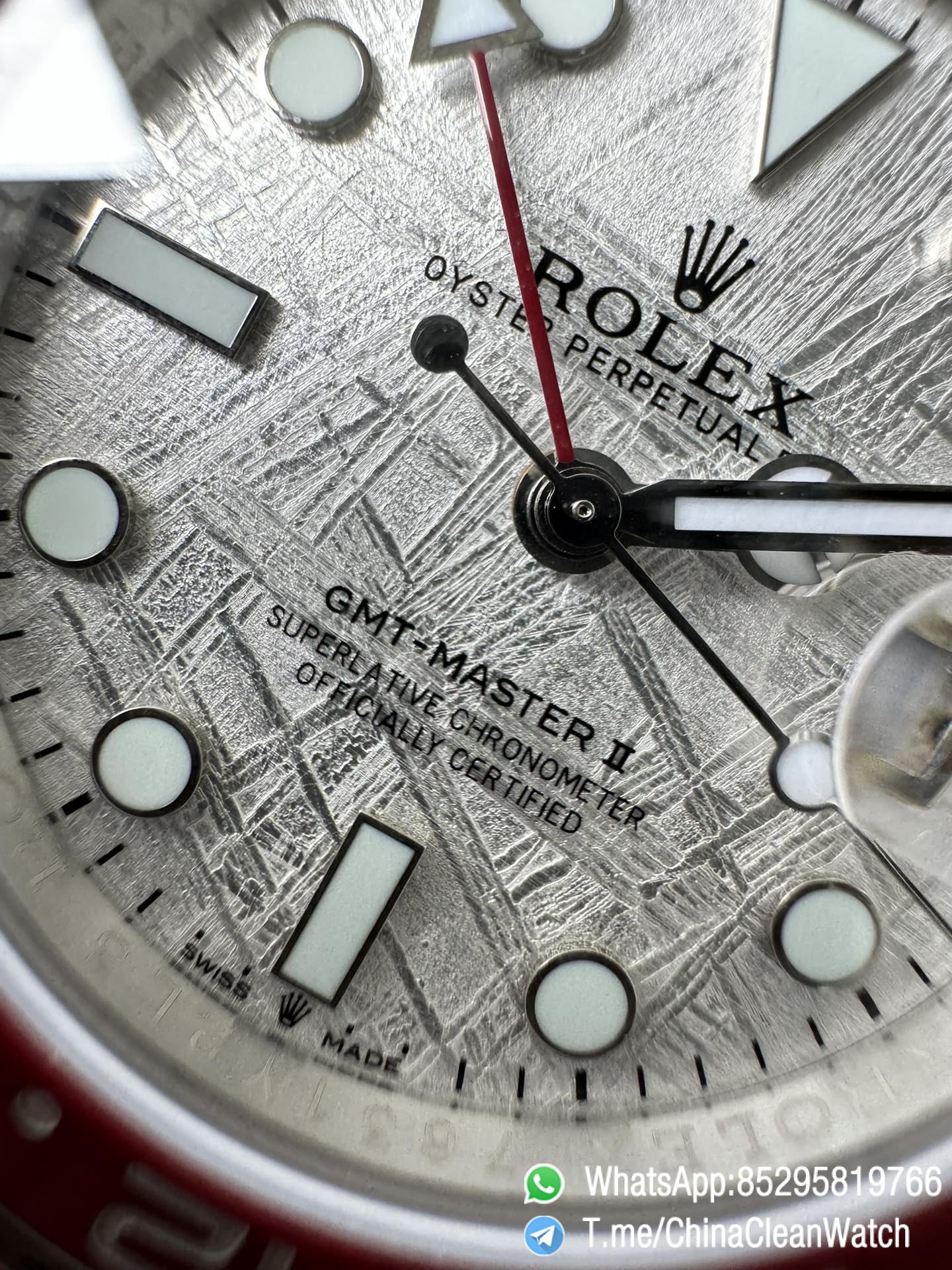 Clean Factory Watches GMT Master II 126719 BLRO Blue Red Ceramic Bezel Meteorite Dial Deep Sapphire Crystal DD3285 06 Clean Factory Watches GMT Master II 126719 BLRO Blue Red Ceramic Bezel Meteorite Dial Deep Sapphire Crystal DD3285 06