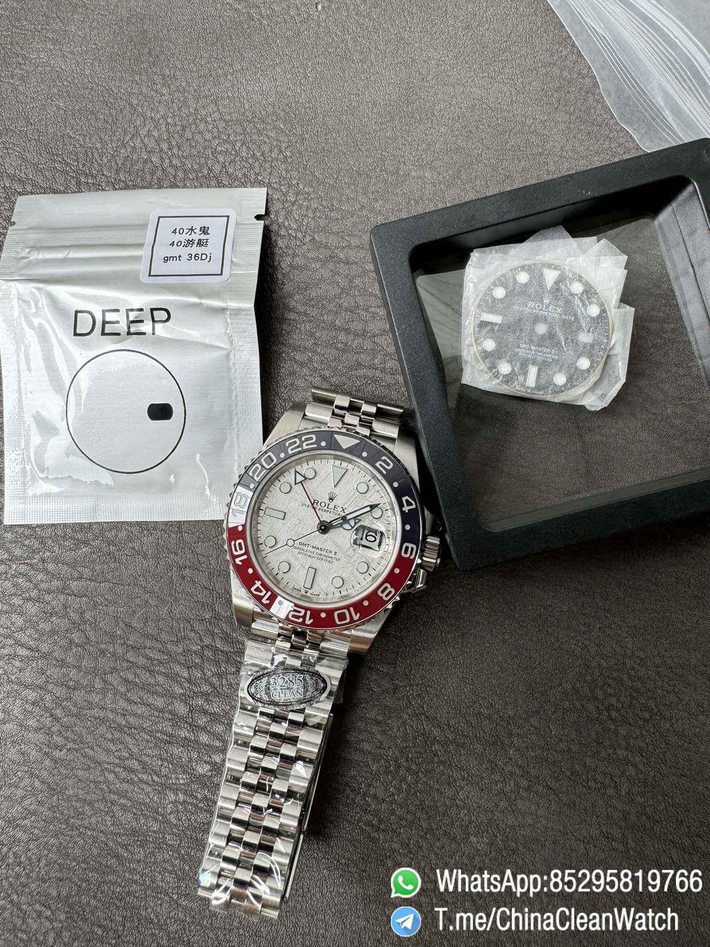 Clean Factory Watches GMT Master II 126719 BLRO Blue Red Ceramic Bezel Meteorite Dial Deep Sapphire Crystal DD3285 11 Clean Factory Watches GMT Master II 126719 BLRO Blue Red Ceramic Bezel Meteorite Dial Deep Sapphire Crystal DD3285 11
