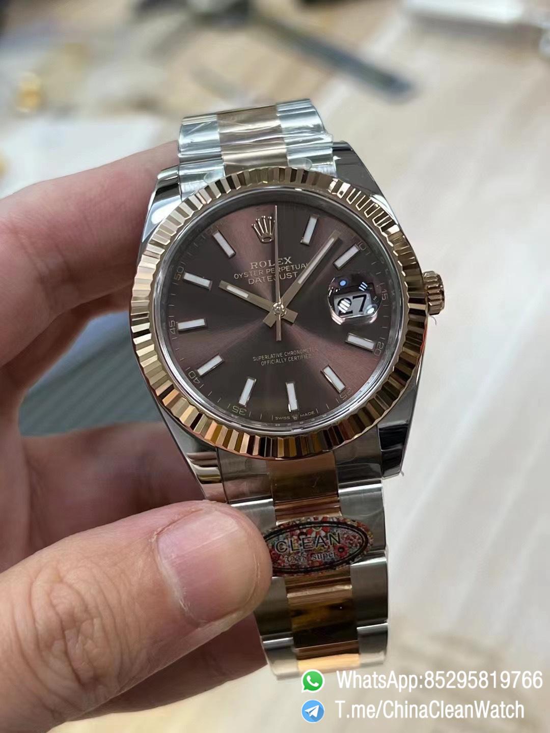 Clean Factory Watches Rolex DateJust 41mm 126331 0001 Rose Gold Bezel Chocolate Dial Oyster Bracelet 3235 Movement 02 Clean Factory Watches Rolex DateJust 41mm 126331 0001 Rose Gold Bezel Chocolate Dial Oyster Bracelet 3235 Movement 02