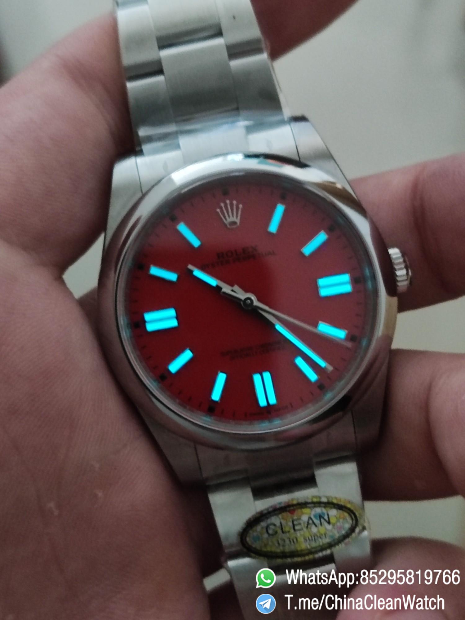 Clean Factory Watches Rolex Oyster Perpetual CF OP 124300 41mm 904L Stainless Steel Red Dial VR3230 04 Clean Factory Watches Rolex Oyster Perpetual CF OP 124300 41mm 904L Stainless Steel Red Dial VR3230 04