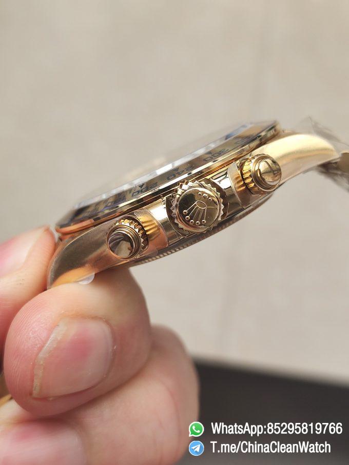 Clena Factory Rolex Daytona 116508 Yellow Gold Case Bracelet DD4130 Movement Black Dial Diamond Markers 06