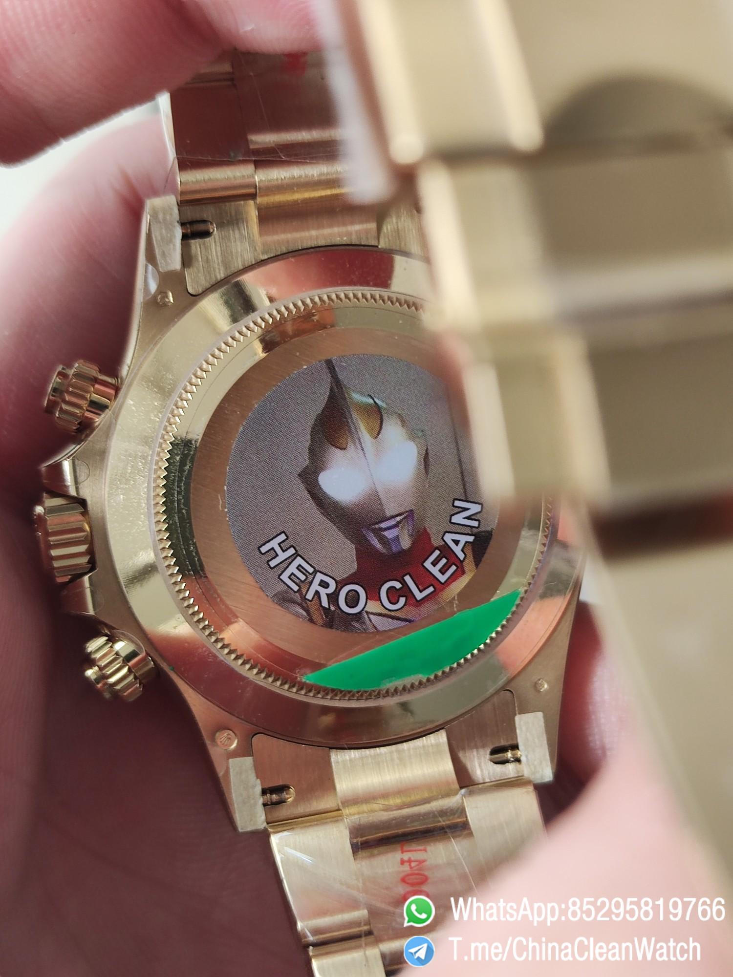 Clena Factory Rolex Daytona 116508 Yellow Gold Case Bracelet DD4130 Movement Black Dial Stick Markers 06 Clena Factory Rolex Daytona 116508 Yellow Gold Case Bracelet DD4130 Movement Black Dial Stick Markers 06