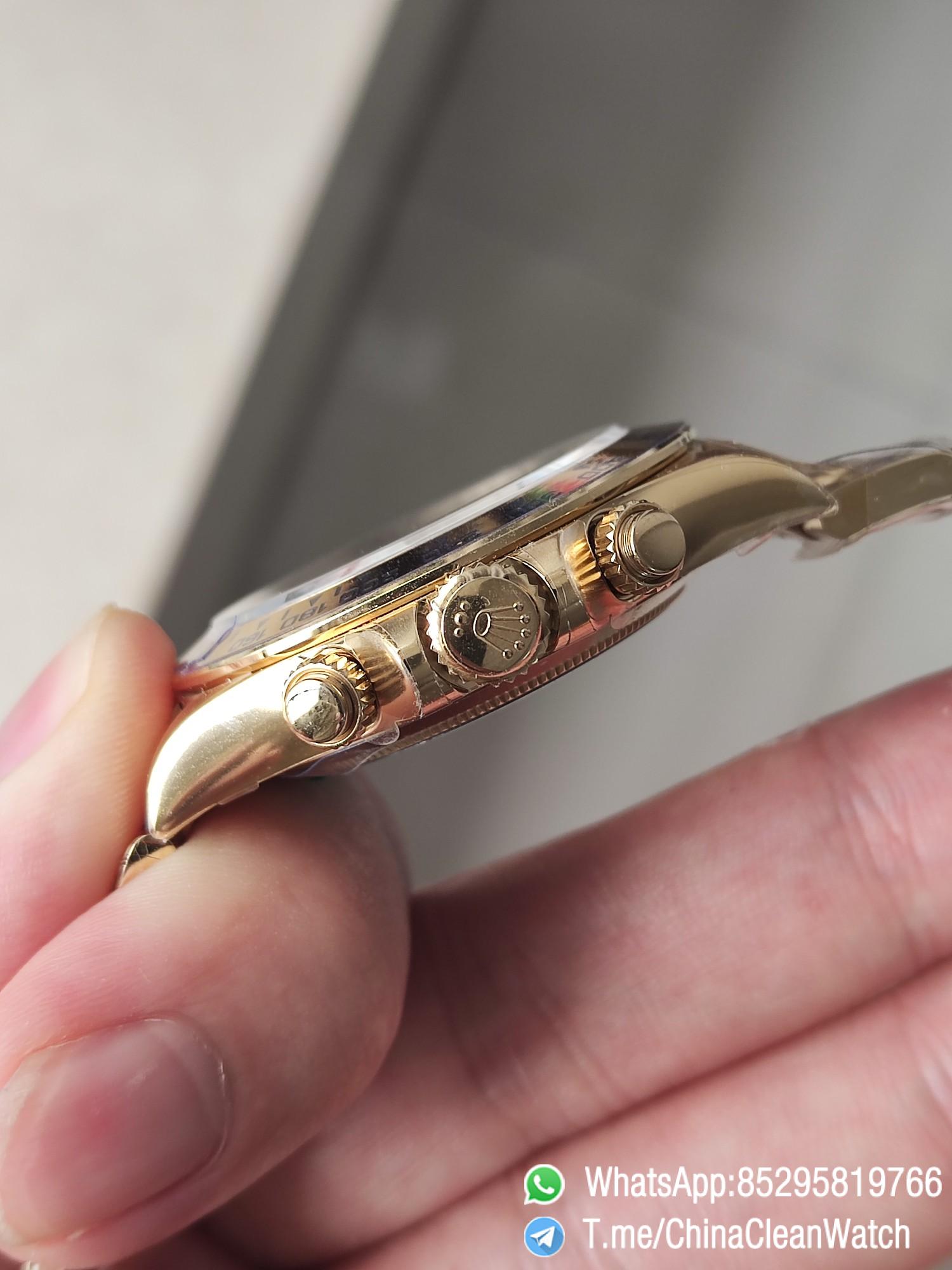 Clena Factory Rolex Daytona 116508 Yellow Gold Case Bracelet DD4130 Movement Black Dial Stick Markers 07 Clena Factory Rolex Daytona 116508 Yellow Gold Case Bracelet DD4130 Movement Black Dial Stick Markers 07