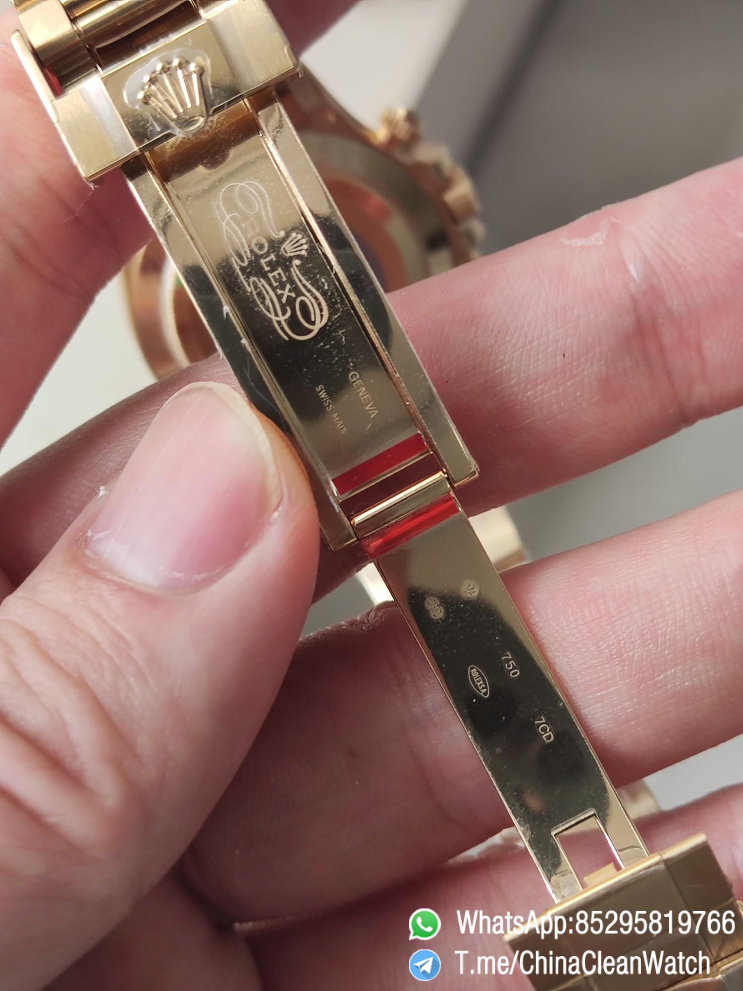 Clena Factory Rolex Daytona 116508 Yellow Gold Case Bracelet DD4130 Movement Black Dial Stick Markers 08 Clena Factory Rolex Daytona 116508 Yellow Gold Case Bracelet DD4130 Movement Black Dial Stick Markers 08