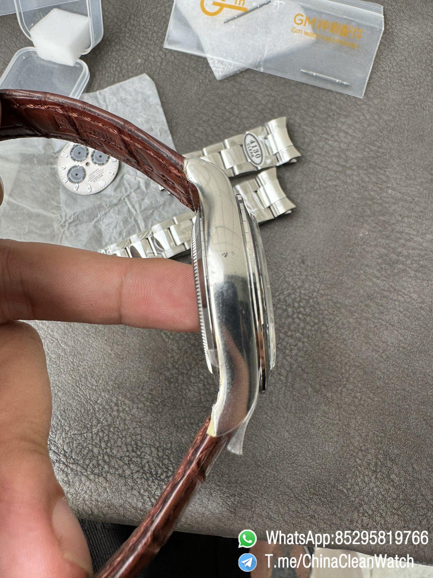 Clean Factory Daytona 116519 Tahitian MOP Dial with Diamonds Markers DD 4130 Movement Alligator Leather Strap 06 Clean Factory Daytona 116519 Tahitian MOP Dial with Diamonds Markers DD 4130 Movement Alligator Leather Strap 06