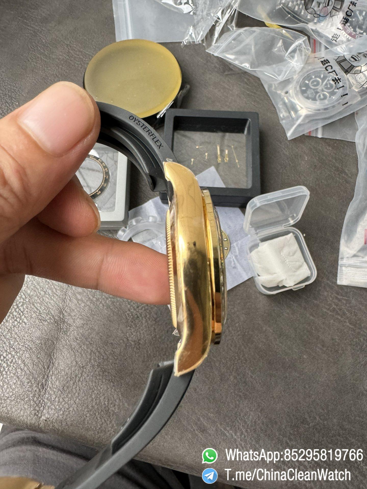 Clean Factory Rolex Daytona Eye Of The Tiger 116588TBR Wrapped 18K Yellow Gold Diamonds Dial Bezel DD4130 Movement 06 Clean Factory Rolex Daytona Eye Of The Tiger 116588TBR Wrapped 18K Yellow Gold Diamonds Dial Bezel DD4130 Movement 06