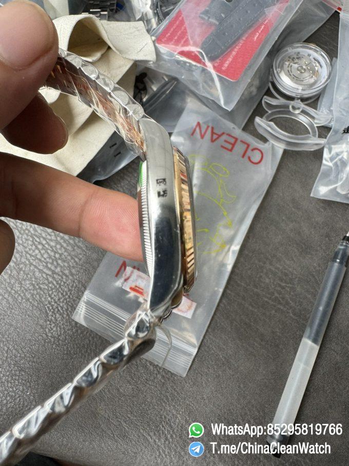 Clean Factory DateJust 36mm 126231 Wimbledon 904L Steel Grey Dial Green Roman Marker Two Tone Jubilee Bracelet SH3235 Movement 07