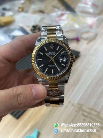 Clean Factory Datejust 41mm 126333 Black Dial Yellow Gold Bezel 904L Steel Two Tone Oyster Bracelet SH3235 Movement 01
