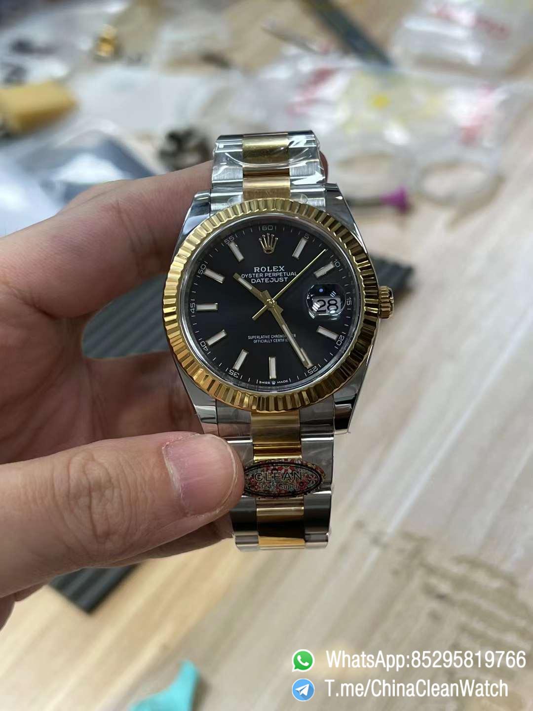 Clean Factory Datejust 41mm 126333 Black Dial Yellow Gold Bezel 904L Steel Two Tone Oyster Bracelet SH3235 Movement 01 Clean Factory Datejust 41mm 126333 Black Dial Yellow Gold Bezel 904L Steel Two Tone Oyster Bracelet SH3235 Movement 01
