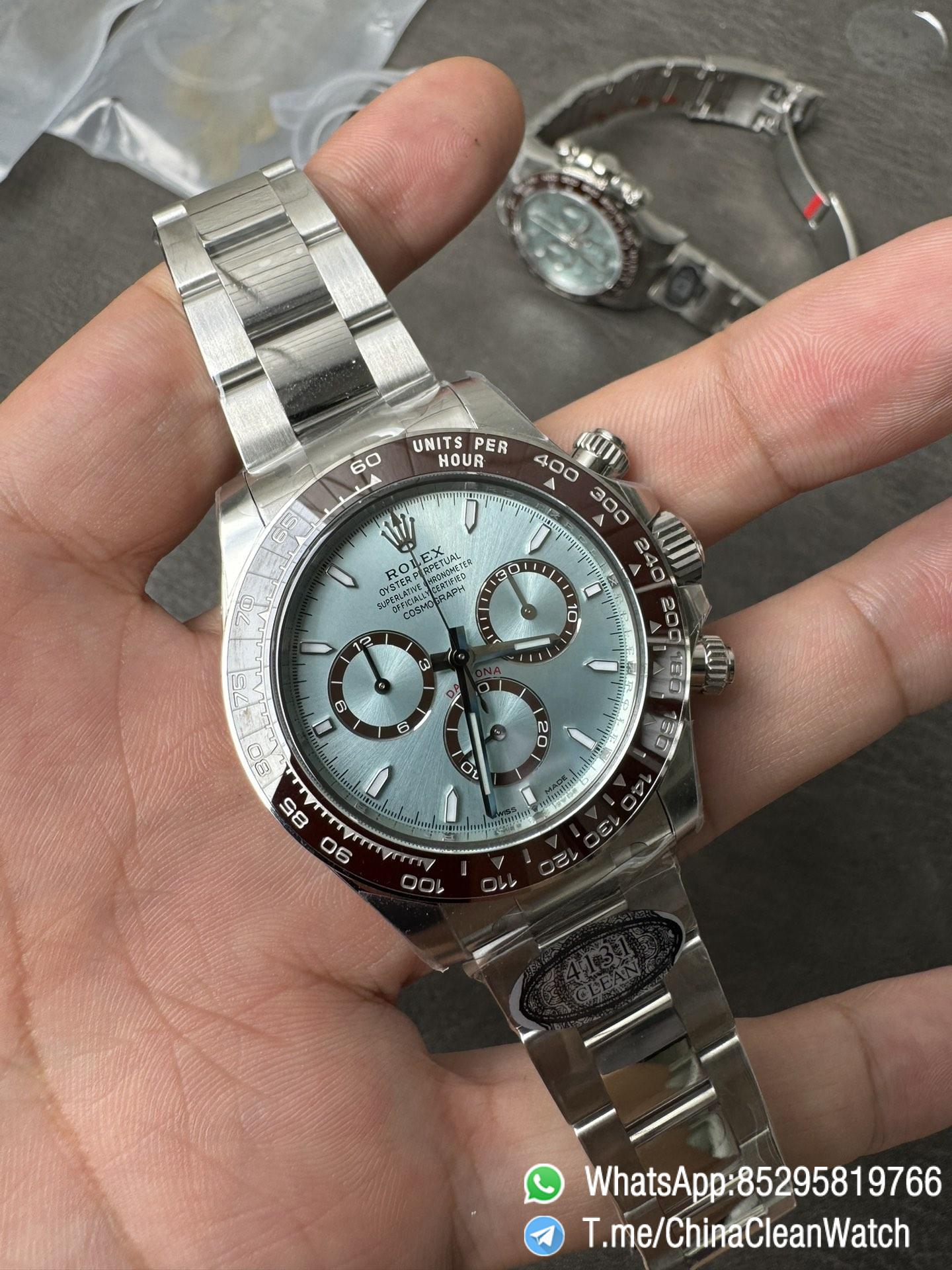 Clean Factory Daytona 126506 ICE Blue Dial Brown Ceramic Bezel SH4131 Movement 72 Hours Power Reserve 03 Clean Factory Daytona 126506 ICE Blue Dial Brown Ceramic Bezel SH4131 Movement 72 Hours Power Reserve 03