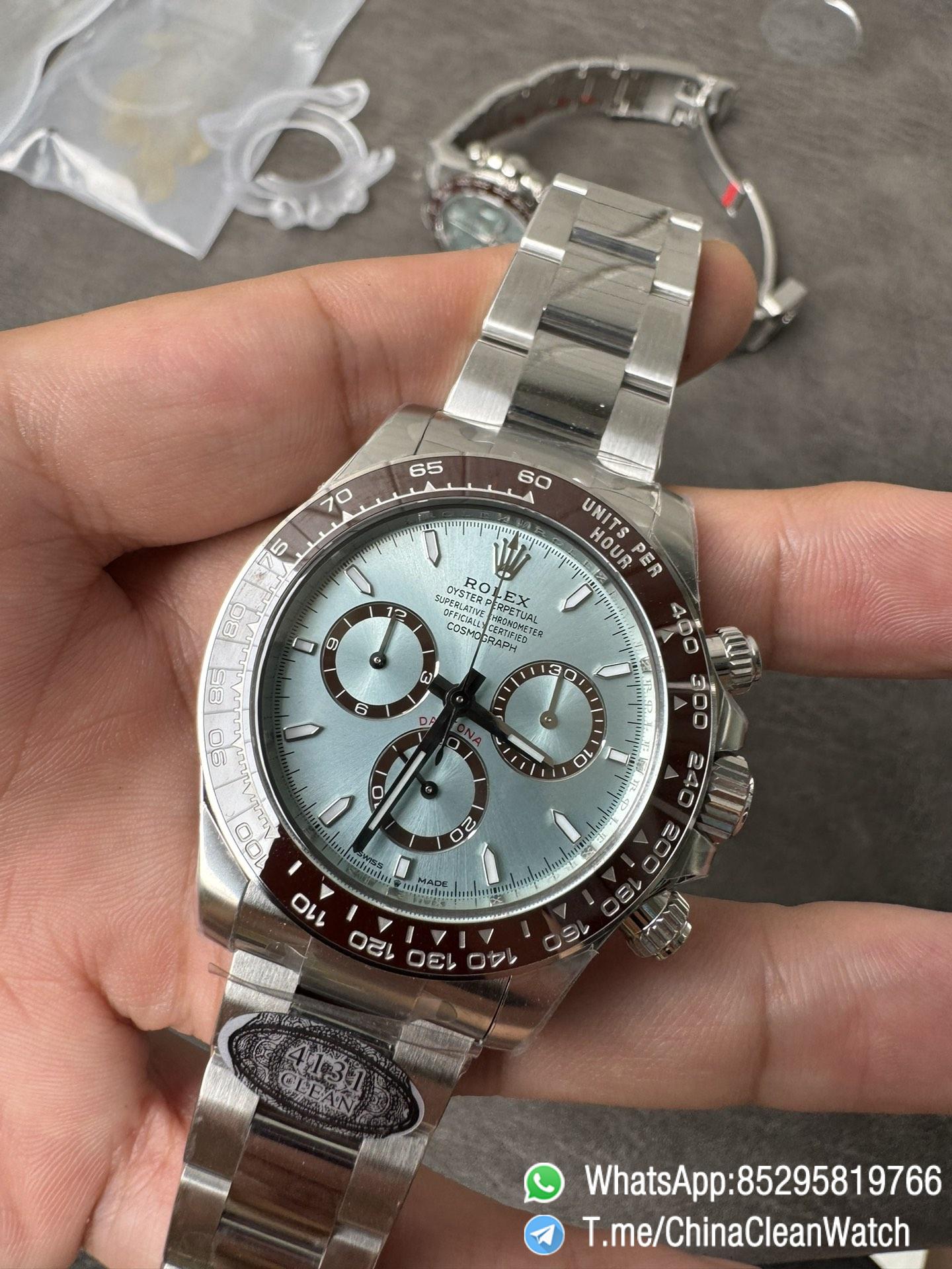 Clean Factory Daytona 126506 ICE Blue Dial Brown Ceramic Bezel SH4131 Movement 72 Hours Power Reserve 04 Clean Factory Daytona 126506 ICE Blue Dial Brown Ceramic Bezel SH4131 Movement 72 Hours Power Reserve 04