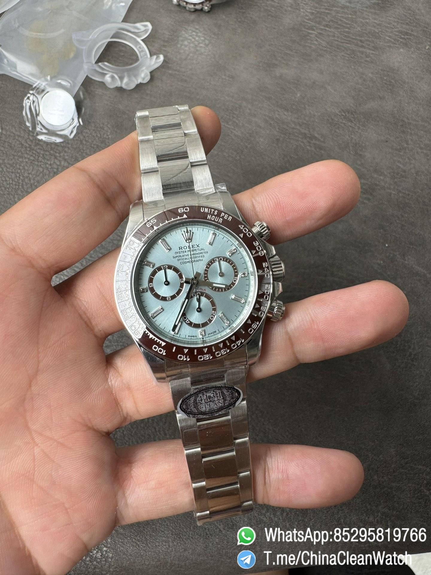 Clean Factory Daytona 126506 ICE Blue Dial With Diamonds Markers Brown Ceramic Bezel SH4131 Movement 72 Hours PR 01 Clean Factory Daytona 126506 ICE Blue Dial With Diamonds Markers Brown Ceramic Bezel SH4131 Movement 72 Hours PR 01