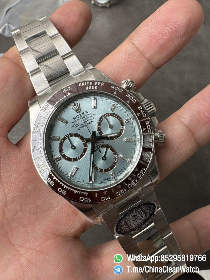 Clean Factory Daytona 126506 ICE Blue Dial With Diamonds Markers Brown Ceramic Bezel SH4131 Movement 72 Hours PR 03