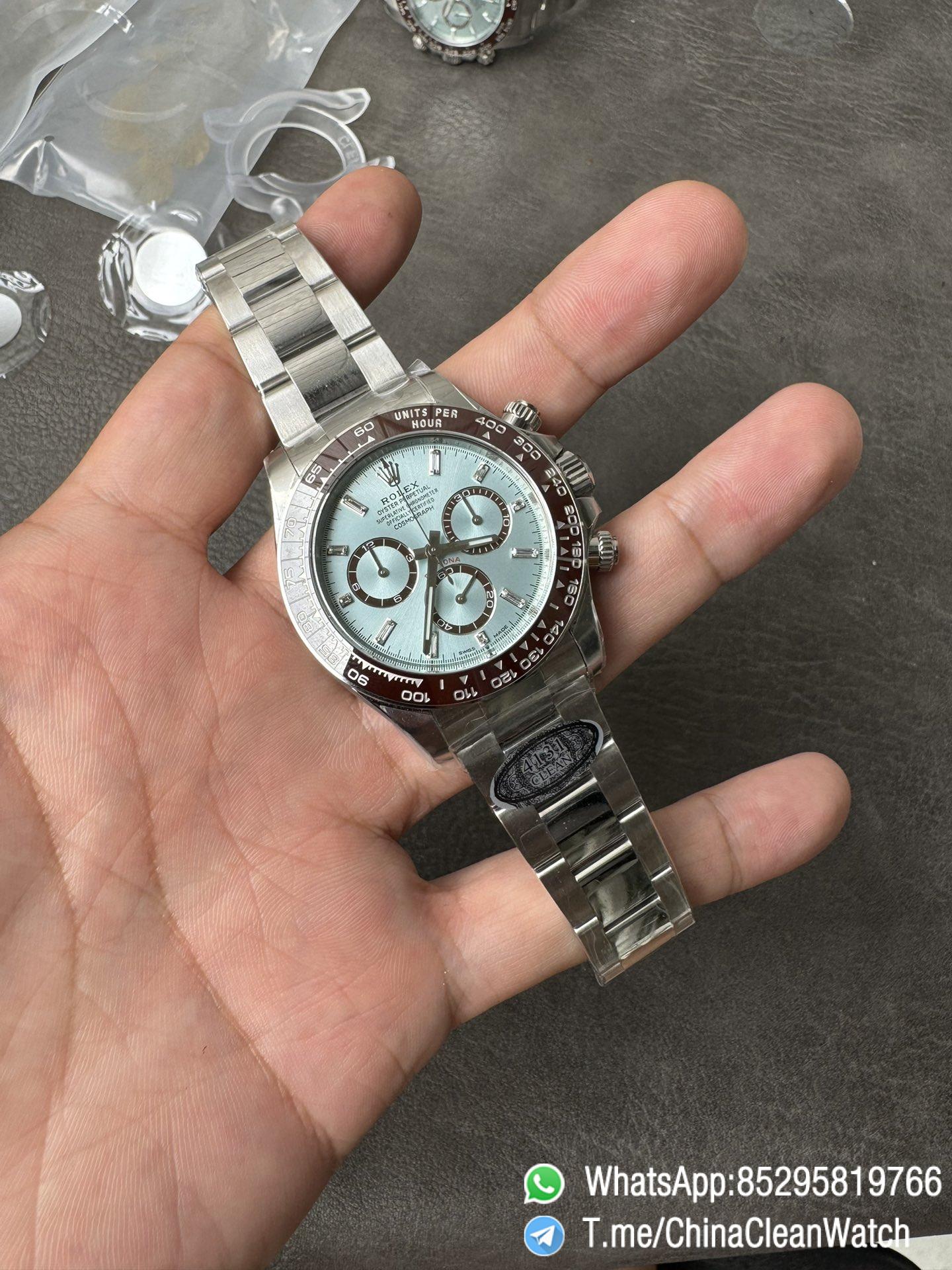 Clean Factory Daytona 126506 ICE Blue Dial With Diamonds Markers Brown Ceramic Bezel SH4131 Movement 72 Hours PR 04 Clean Factory Daytona 126506 ICE Blue Dial With Diamonds Markers Brown Ceramic Bezel SH4131 Movement 72 Hours PR 04